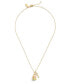 ფოტო #2 პროდუქტის Faux Stone Signature Rainbow Quilted Lock Key Pendant Necklace