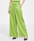 Women's Satin High-Rise Pull-On Pants, Created for Macy's