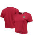 ფოტო #2 პროდუქტის Women's Crimson Red United FC Solid Cropped T-shirt