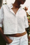 Фото #4 товара Короткая рубашка с вышивкой ZARA