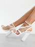 Public Desire Bring It block heeled sandals in white