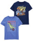 Фото #1 товара Kid 2-Pack Alligator & Shark Graphic Tees XS