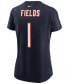Фото #3 товара Women's Justin Fields Navy Chicago Bears 2021 NFL Draft First Round Pick Player Name Number T-shirt