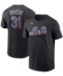 Фото #1 товара Men's Mike Piazza Black New York Mets Cooperstown Collection Name and Number T-shirt