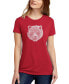 ფოტო #1 პროდუქტის Women's Premium Blend Word Art Bear Face T-shirt