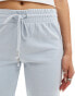 Bershka wide leg joggers in light blue