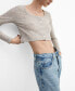 ფოტო #1 პროდუქტის Women's Knitted Cropped Cardigan