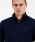 Men's Quarter-Zip Pullover Knit Sweater