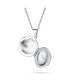 ფოტო #2 პროდუქტის Large Simple Dome Round Circle Photo Lockets For Women That Hold Pictures Polished .925 Silver Locket Necklace Pendant