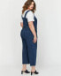 Фото #2 товара RACHEL Rachel Roy Women's Raw Hem Cropped Denim Overall Jumpsuit Blue Size 2