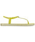 ფოტო #3 პროდუქტის Class Edge Glow Slip-On Embellished T-Strap Thong Sandals