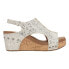 Фото #1 товара Corkys Carley Glitter Studded Wedge Womens Silver Casual Sandals 30-5316-LSNG