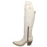 Фото #5 товара Corral Boots Glitter And TooledInlay Knee High Snip Toe Cowboy Womens White Cas