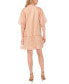 Women's Solid Organza Short-Sleeve Shift Dress