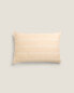 Striped linen cushion cover