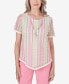 Фото #1 товара Women's Miami Beach Vertical Striped Top with Necklace