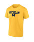 Men's Maize Michigan Wolverines Game Day 2-Hit T-shirt
