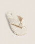 Фото #6 товара Frayed flat linen sandals