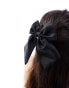 ASOS DESIGN hair scrunchie with bow detail in black