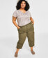 Фото #2 товара Women's Cargo Capri Pants, 2-24W, Created for Macy's