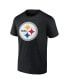 Фото #3 товара Men's Black Pittsburgh Steelers 1 Dad T-Shirt