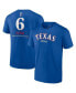 Фото #1 товара Men's Josh Jung Royal Texas Rangers 2023 American League Champions Player Name and Number T-shirt