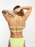 Фото #3 товара Reclaimed Vintage bralette bikini top with double back straps in gingham