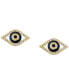 ფოტო #3 პროდუქტის EFFY® Sapphire (1/6 ct. t.w.) & Diamond (1/5 ct. t.w.) Evil Eye Stud Earrings