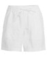 Plus Size High Rise Drawstring A-line 7" Linen Shorts