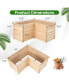 L-Shaped Deep Root Planter Box Wooden Raised Garden Bed with Open-Ended Base - фото #2