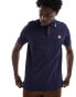 Фото #1 товара Ben Sherman heavy textured pique polo in navy