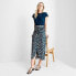 Фото #2 товара Women's Floral Print Side-Tie Sarong Midi Skirt - Future Collective with Jenny
