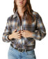 Фото #1 товара Women's Cropped Plaid Shirt Jacket