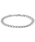 ფოტო #3 პროდუქტის Men's Curb Chain Bracelet in Sterling Silver