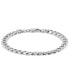 Фото #3 товара Men's Curb Chain Bracelet in Sterling Silver