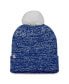 Фото #2 товара Women's Blue Vancouver Canucks Glimmer Cuffed Knit Hat with Pom