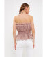 Women's Strapless Tulle Banded Top