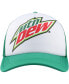 ფოტო #3 პროდუქტის Men's White, Green Mountain Dew Foam Trucker Adjustable Hat