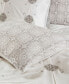 Фото #6 товара Malia Embroidered Cotton 4-Pc. Duvet Cover Set, King/California King
