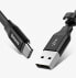 Płaski kabel przewód USB USB-C z uchwytem 2A 23CM czarny