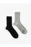 Фото #6 товара Basic 2'li Soket Çorap Seti Çok Renkli Dokulu