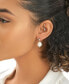 ფოტო #3 პროდუქტის Women's Large Baroque Pearl Drop Stud Earrings