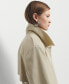 ფოტო #3 პროდუქტის Women's Shirt Collar Cotton Trench Coat