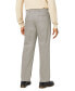 Men's Signature Relaxed Fit Pleated Iron Free Pants with Stain Defender