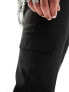 ASOS DESIGN smart tapered trouser with cargo pockets in black W33 L32 - фото #7