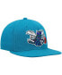 Men's Teal Charlotte Hornets Hardwood Classics Team Ground 2.0 Snapback Hat Голубой - фото #3