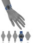 ფოტო #4 პროდუქტის Men's Blue Silicone Strap Embossed with Steve Madden Logo Watch, 44X50mm