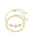 Gold-Tone or Silver-Tone Reine Bracelet Set With Freshwater Pearls