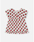 Фото #1 товара Girl Organic Cotton Long Top With Frill White Printed Pop Strawberry - Child