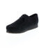 Фото #4 товара Clarks Wallabee 26155519 Mens Black Suede Lace Up Oxfords Casual Shoes